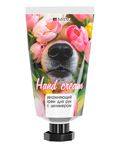MILV, Увлажняющий крем для рук с шиммером Пион, 40 мл
