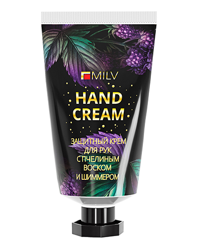 MILV, Защитный крем для рук с пчелиным воском и шиммером Пион, 40 мл