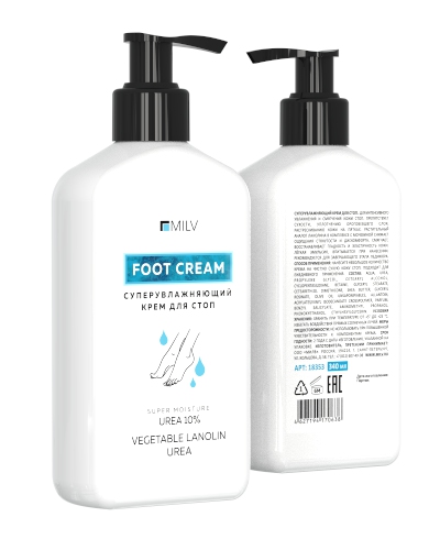 MILV, Супер увлажняющий крем для стоп, 340 мл
