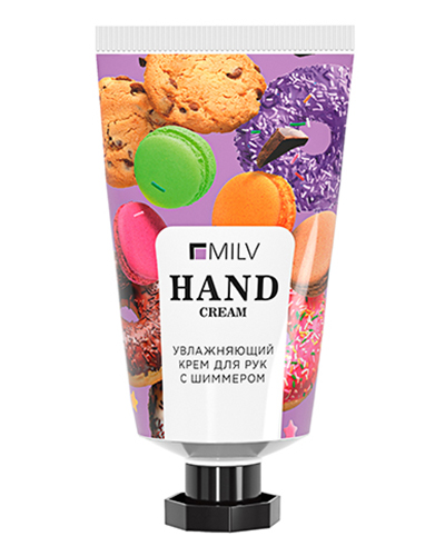 MILV, Увлажняющий крем для рук с шиммером Печенье, 40 мл