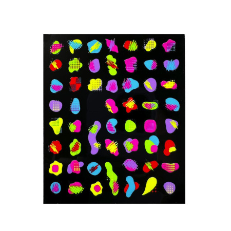 Наклейки неоновые Клякса