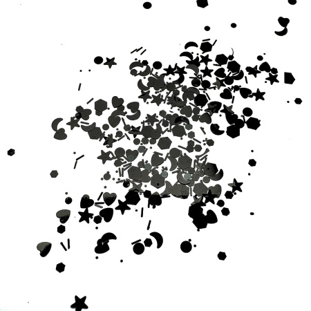 Пайетки Черный MIX №438