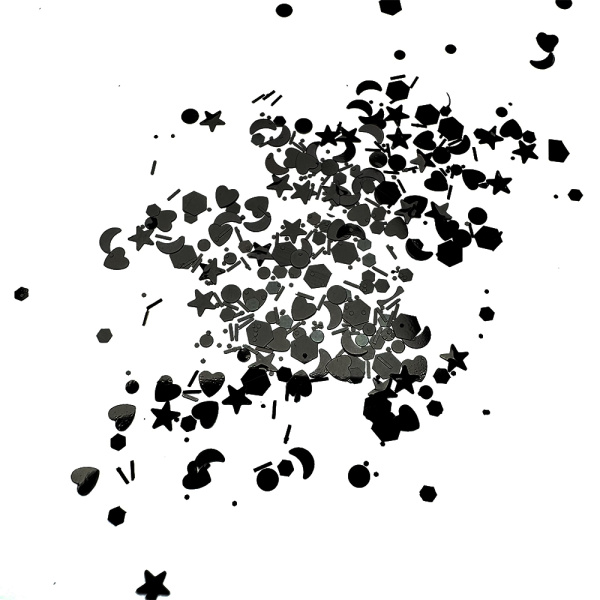 Пайетки Черный MIX №438