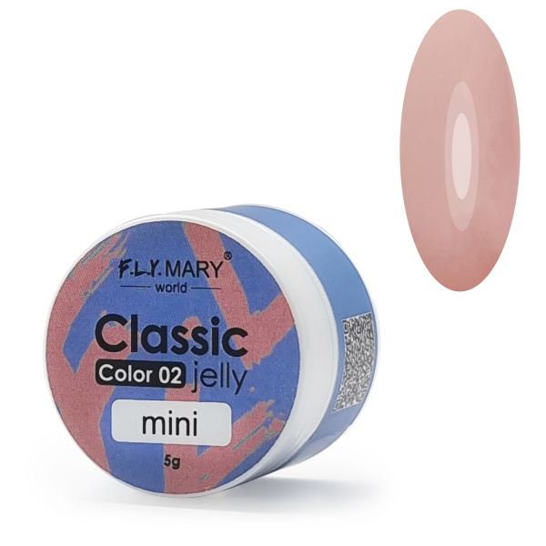 F.L.Y.MARY, Гель-желе Classic Jelly 02 mini ( пепельно-персиковый камуфляж), 5g