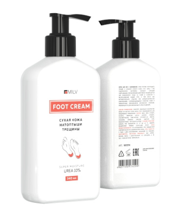 MILV, Крем для ног с мочевиной, 340 мл