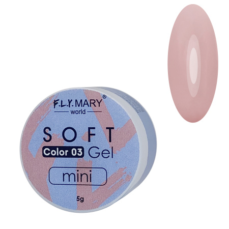 F.L.Y.MARY, Гель-желе Soft Jelly Make Up Gel 03 mini (универсальный розовый), 5g
