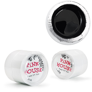 Pink House, Гель-краска черная A001, 7 гр