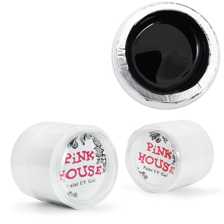 Pink House, Гель-краска черная A001, 7 гр