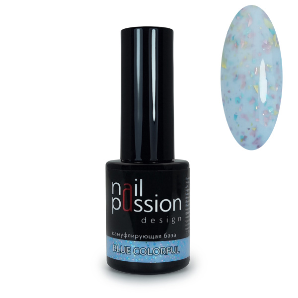Nail Passion, База камуфлирующая Blue Colorful