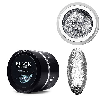 Black Professional, Гель Glitter 01, 5 мл