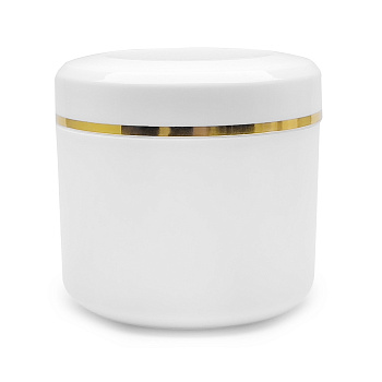 Irisk, Банка белая пластиковая с золотой полоской, 50 мл