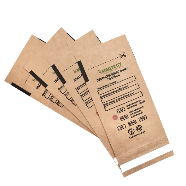 Медтест, Крафт-пакеты 75/150 (коричневые), 100 шт