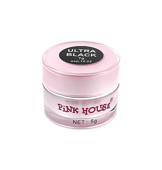 Pink House, Гель-краска ultra black, 7 гр