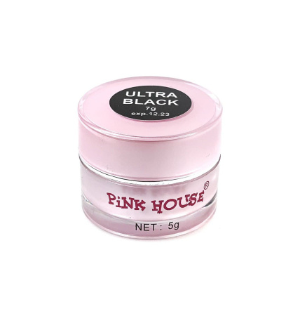 Pink House, Гель-краска ultra black, 7 гр