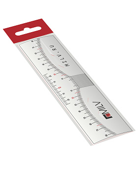 MILV, Линейка для коррекции бровей клейкая одноразовая (10 шт)