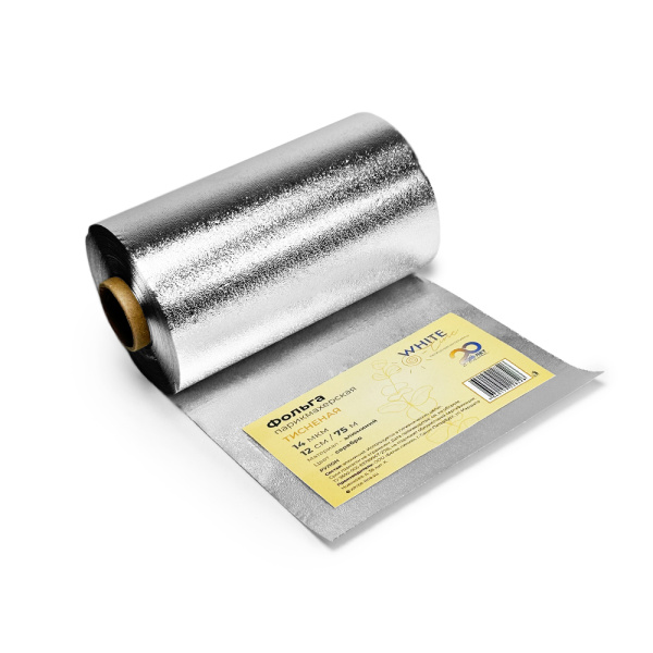 White line, Фольга тисненая рулон алюминий 14 мкм, 75 м 