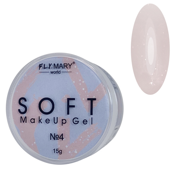 F.L.Y.MARY, Гель-желе Soft Jelly Make Up Gel 04 (пепельный с шиммером), 15g