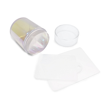 Pink House, Штамп для стемпинга А003 прозрачный высокий широкий голограф в ассортименте 