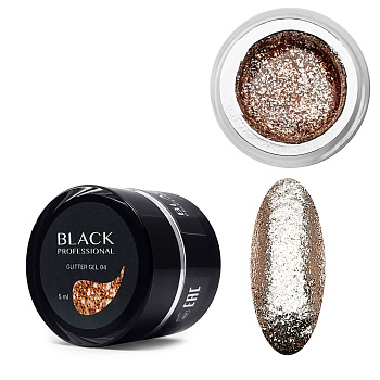 Black Professional, Гель Glitter 04, 5 мл