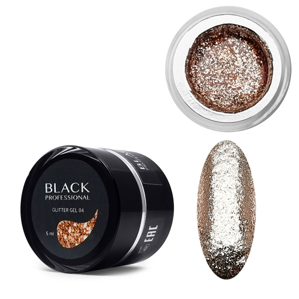 Black Professional, Гель Glitter 04, 5 мл