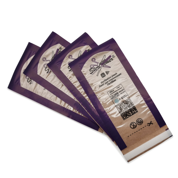 Steritimer, Пакеты для стерилизации комбинированные (прозрачные) 75/150, 100 шт