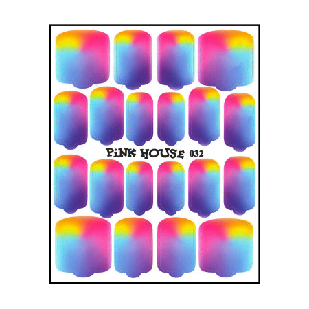 Pink House, Пленка для ногтей 32 комбинированная