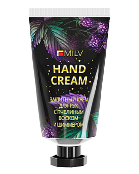 MILV, Защитный крем для рук с пчелиным воском и шиммером Пион, 40 мл