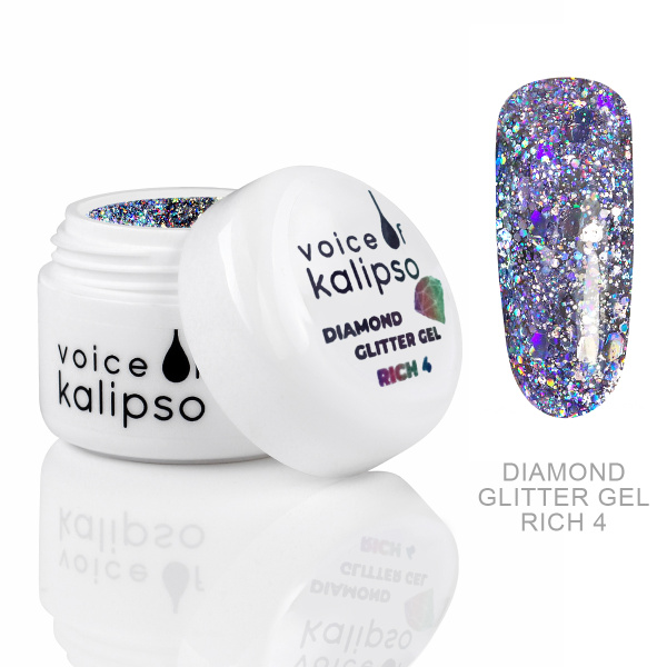 Voice of Kalipso, Гель Diamond №4 с глиттером, 5 мл