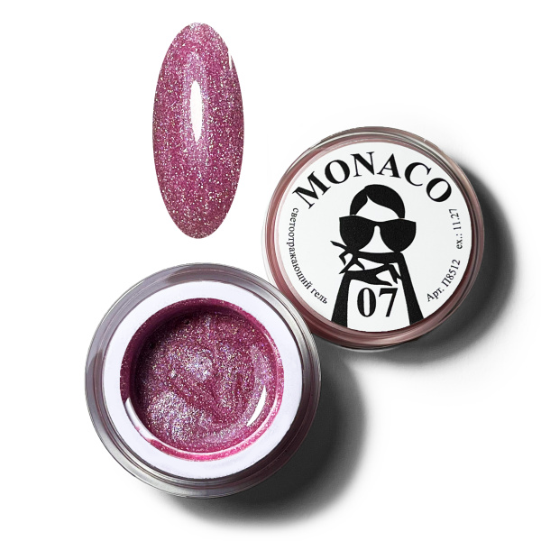 Светоотражающий гель monaco №7 pink house