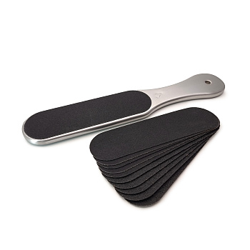 Pink House, Терка для педикюра металлическая широкая со сменными файлами