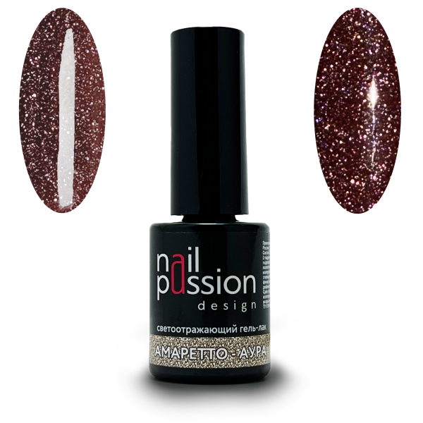 Nail Passion, Гель-лак Амаретто-аура светоотражающий арт.2333