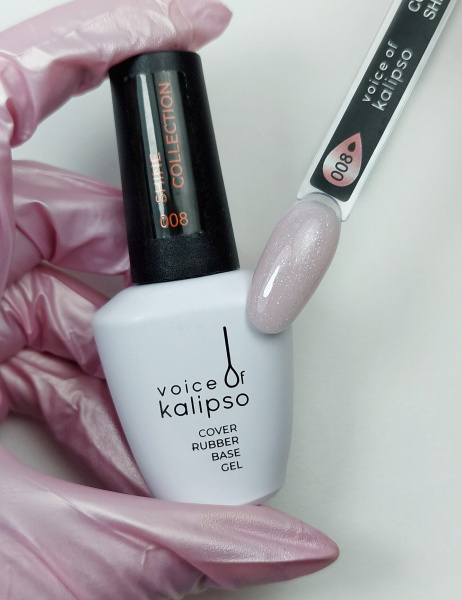 Voice of Kalipso, База камуфлирующая каучуковая с шиммером 008, 15 мл
