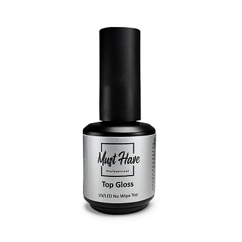 Must Have, Топ Gloss UV/LED No Wipe, 15 мл