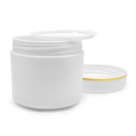 Irisk, Банка белая пластиковая с золотой полоской, 50 мл