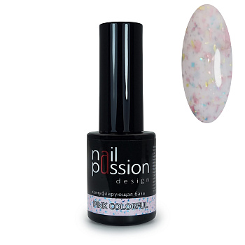 Nail Passion, База камуфлирующая Pink Colorful