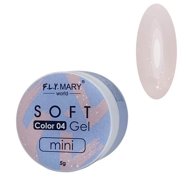 F.L.Y.MARY, Гель-желе Soft Jelly Make Up Gel 04 mini (пепельный с шиммером), 5g