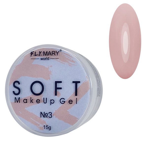 F.L.Y.MARY, Гель-желе Soft Jelly Make Up Gel 03 (универсальный розовый), 15g 