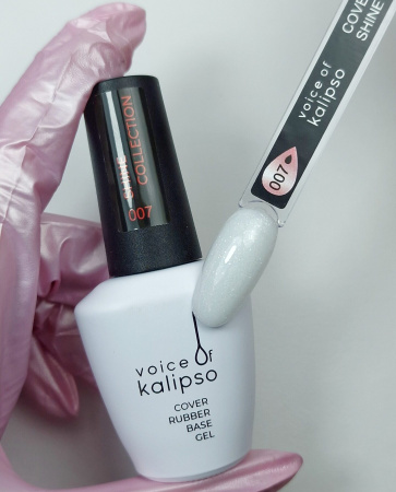Voice of Kalipso, База камуфлирующая каучуковая с шиммером 007, 15 мл
