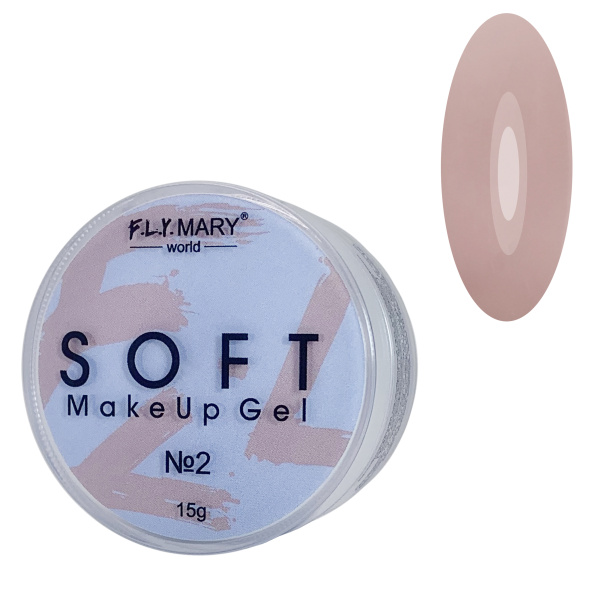 F.L.Y.MARY, Гель-желе Soft Jelly Make Up Gel 02 (пепельный персик), 15g 