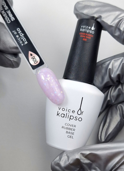 Voice of Kalipso, База камуфлирующая каучуковая с шиммером 006, 15 мл