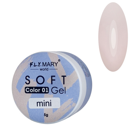 F.L.Y.MARY, Гель-желе Soft Jelly Make Up Gel 01 mini (светлый бежевый), 5g