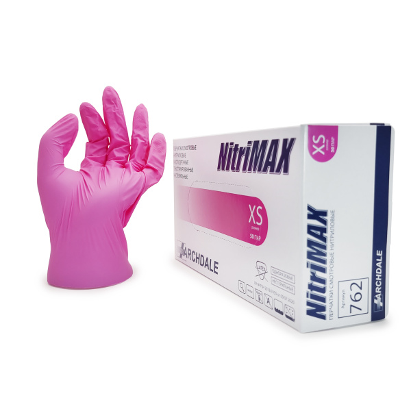 Nitrimax, Перчатки р. XS нитрил розовые (фуксия)