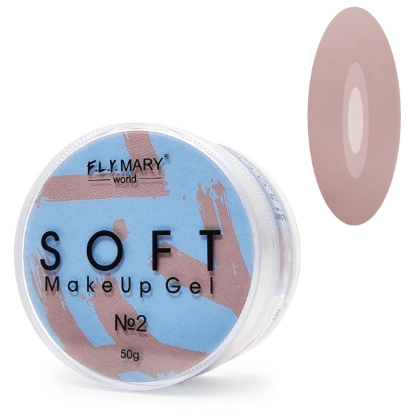 F.L.Y.MARY, Гель-желе Soft Jelly Make Up Gel 02 (пепельный персик), 50g 