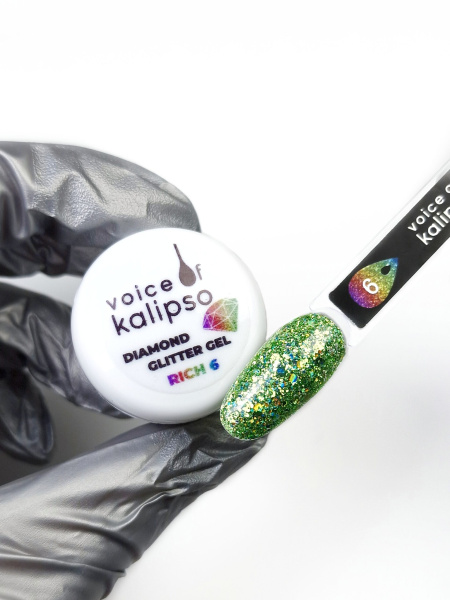 Voice of Kalipso, Гель Diamond №6 с глиттером, 5 мл