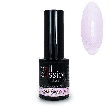 Nail Passion, База камуфлирующая Rose Opal, 10 мл