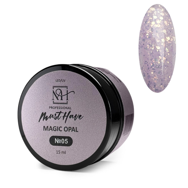 Must Have, Гель-желе моделирующий Magic Opal №05 (с шестигранниками), 15 мл
