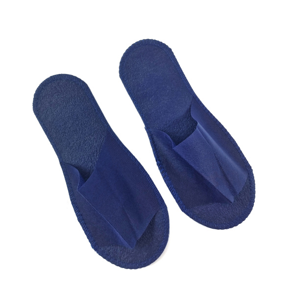 White line, Тапочки с открытым мысом спанбонд/полиэтилен синие (1 пара)