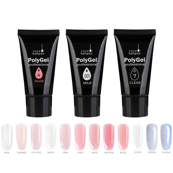 Voice of Kalipso, Полигель №004 Aurora прозрачный с шиммером, 30 мл