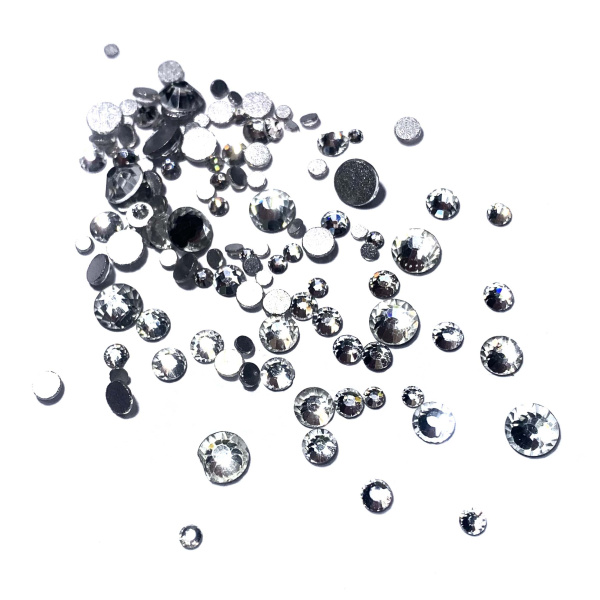 Стразы Микс Серебро (720 штук)