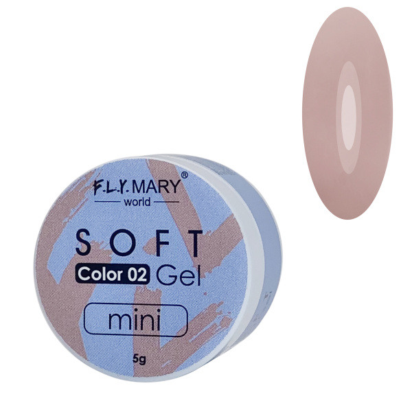 F.L.Y.MARY, Гель-желе Soft Jelly Make Up Gel 02 mini (пепельный персик), 5g